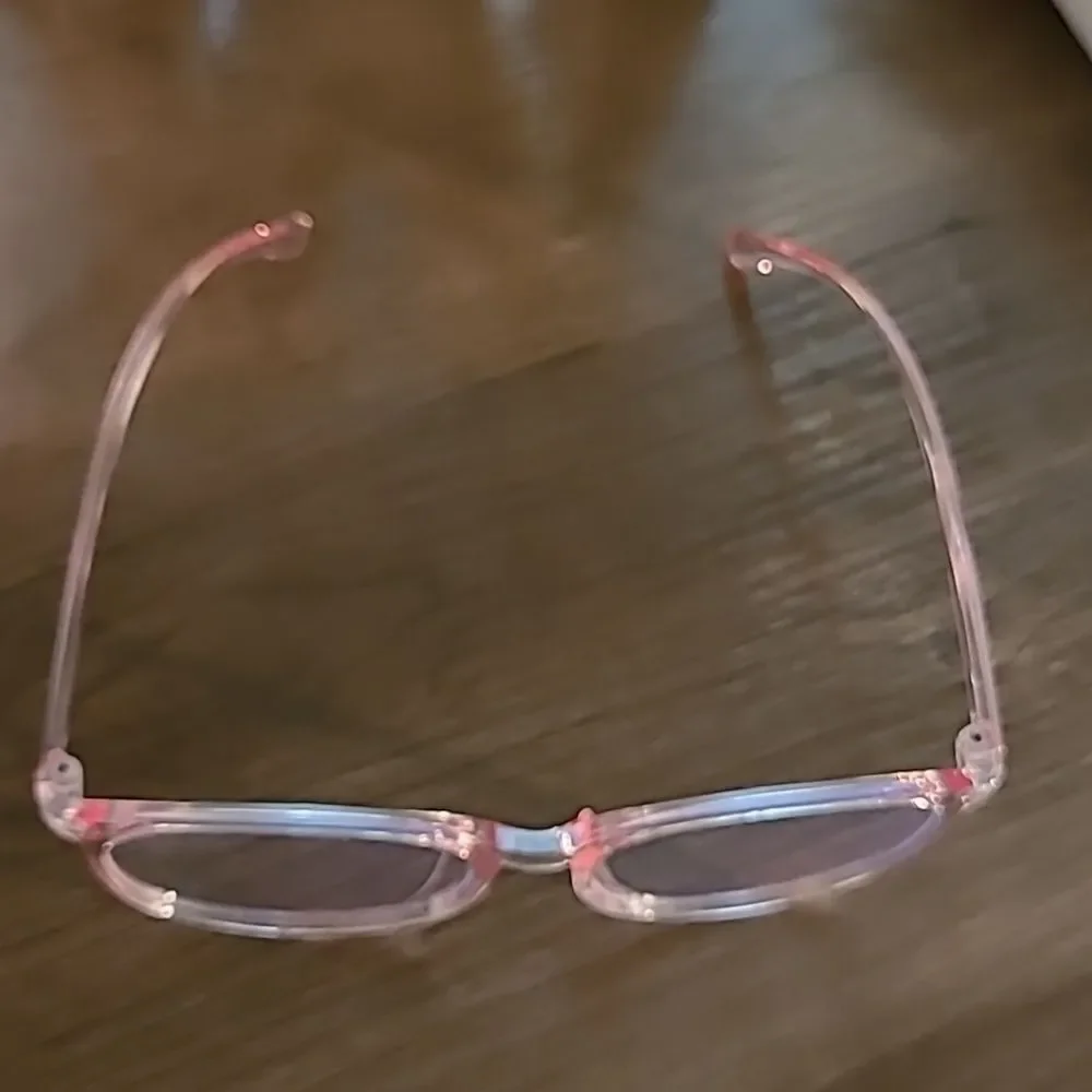 ♡♡♡ Plastic Rim Blue Light Transparent Pink Glasses